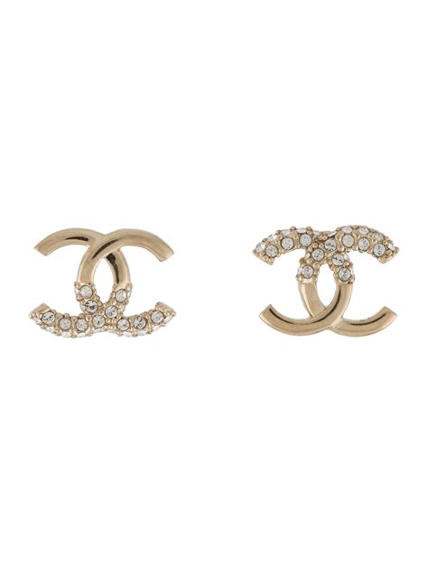 chanel ear studs|chanel cc earrings price list.